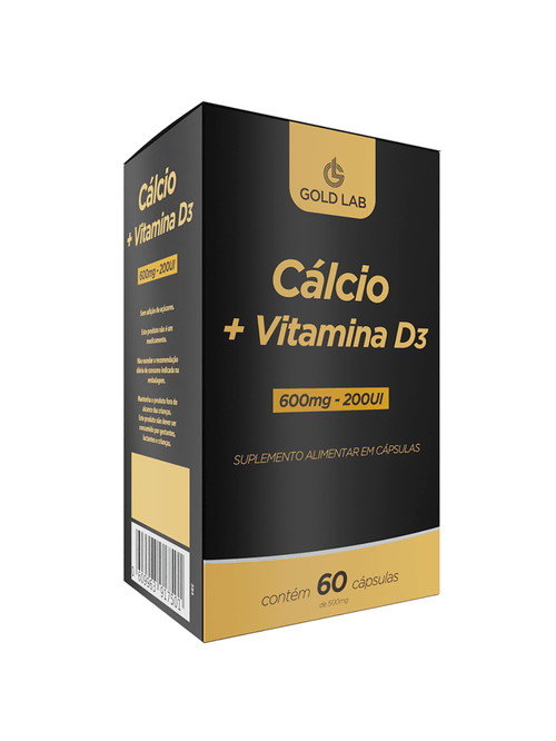 Cálcio +Vitamina D3 60 Cápsulas - Gold Lab