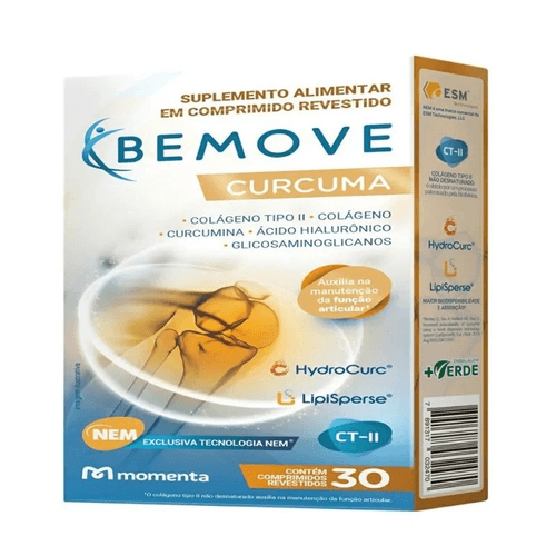 Suplemento Alimentar Bemove Curcuma - 30 Comprimidos