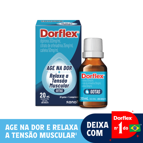 Dorflex Analgésico e Antitérmico Dipirona 300mg Gotas - 20ml