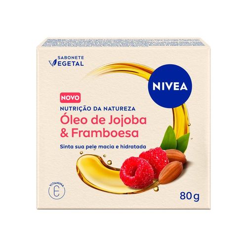 Sabonete Vegetal NIVEA Nutrição Da Natureza Óleo de Jojoba & Framboesa - 80g