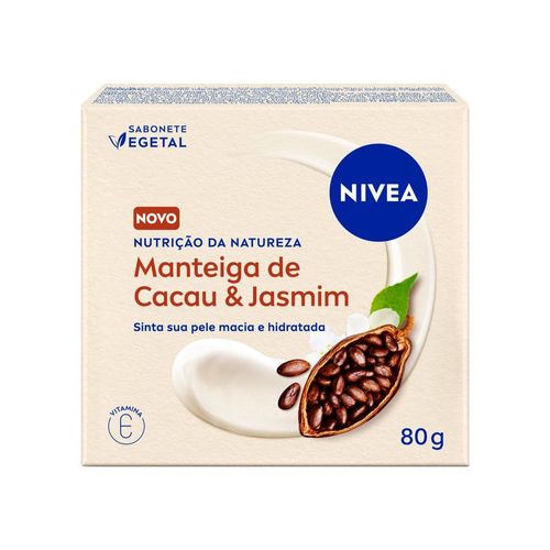 Sabonete Vegetal NIVEA Nutrição Da Natureza Manteiga De Cacau e Jasmim - 80g