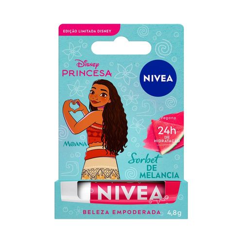 NIVEA Hidratante Labial Sorbet de Melancia Edição Limitada Moana Disney Princesa - 4,8g