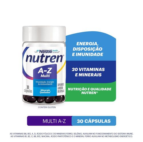 Suplemento Alimentar Nutren A-Z Multivitamínico - 30 Cápsulas