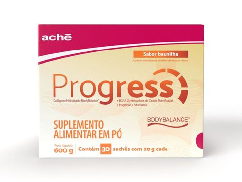 Progress Colágeno Hidrolisado Body Balance + BBCA + Magnésio + Vitaminas - 30 sachês