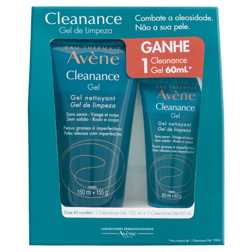 Kit Cleanance Gel Limpeza 150Ml + 60Ml - Avene Cleanance