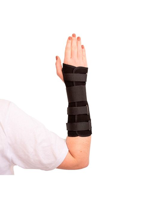 Órtese Longa com Tala para Punho Mercur - Preta - Direita - G