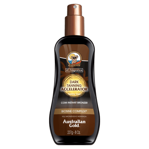 Bronzeador Spray Gel Dark Tanning Clear 237ml Australian Gold
