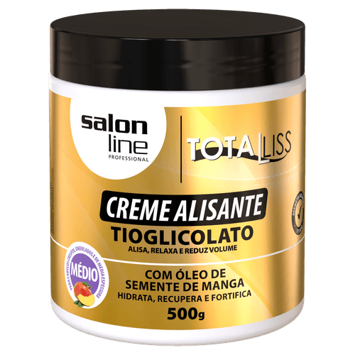 Creme Alisante Salon Line Manga Médio 500G - Salon Line