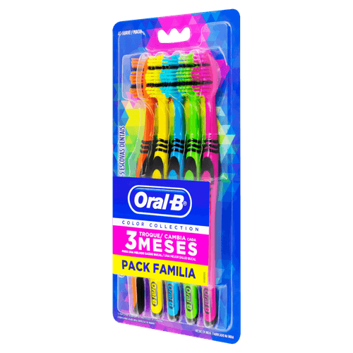 Escova Dental Color Collection 5 Unidades Cerdas Zigzag Cores Sortidas Oral-B