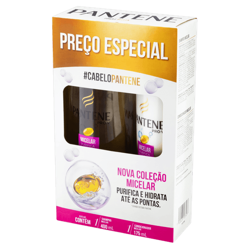 Shampoo Pant Micelar 400Ml + Condicionador 175Ml - Pantene