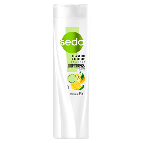 Shampoo Chá Verde e Cítricos Seda Joias da Natureza Frasco 325ml