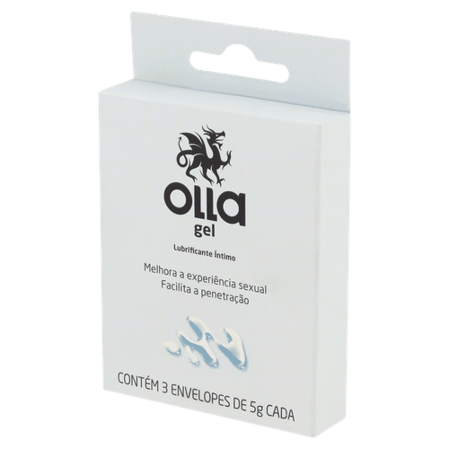 Lubrificante Íntimo Gel 15g 3 Unidades Compatível com Preservativos Olla