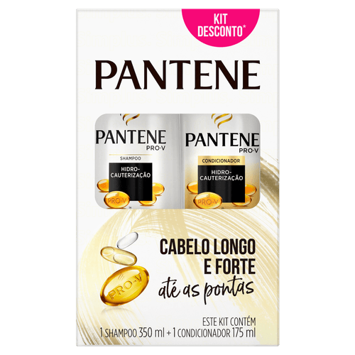 Kit Shampoo 350ml + Condicionador 175ml Pantene Hidro-Cauterização