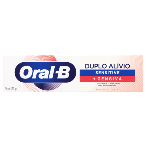 Pasta de Dente Duplo Alívio Sensitive Gengiva 70g Flúor 1450ppm Oral-B