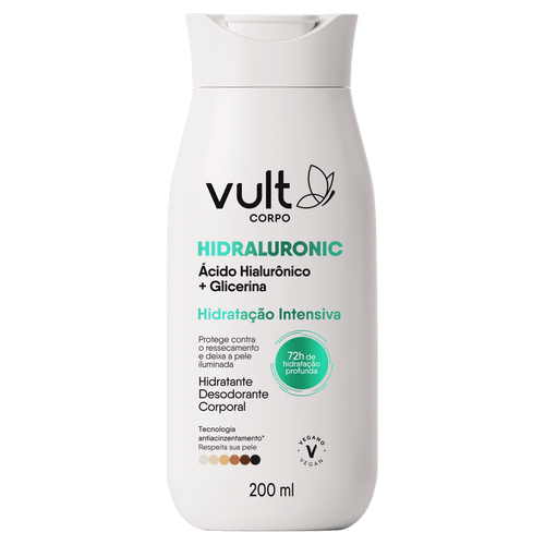 Hidratante Desodorante Corporal Vult Corpo Hidraluronic Hidratação Intensiva - 200ml
