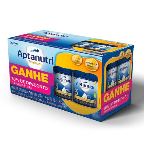 Fórmula Infantil Aptanutri Premium 3 Danone 800g Pó 2 Unidades