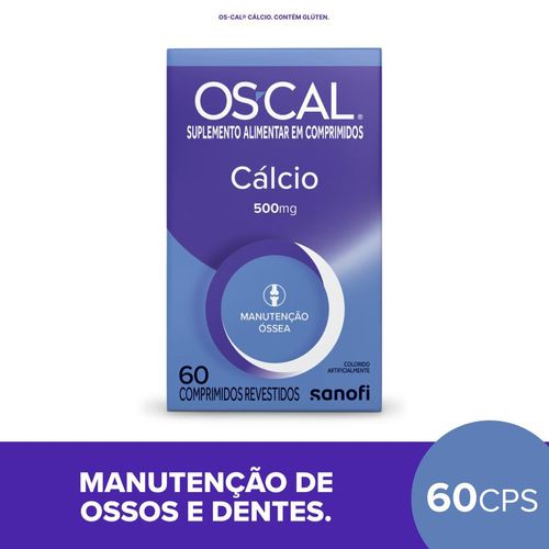 Suplemento Cálcio e Vitamina D Os-Cal 500mg Comprimido Revestido 60 Unidades
