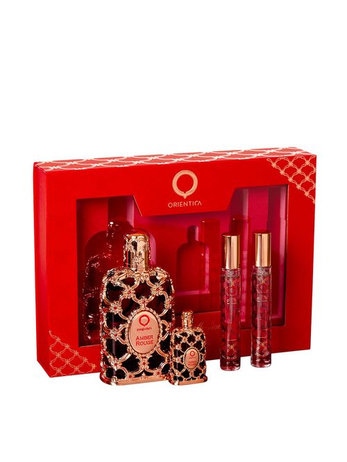 Kit Orientica Amber Rouge Unissex - Edp 80ml + Miniatura 7,5ml + 2 Atomizers 10ml