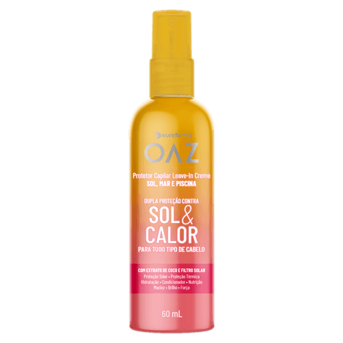 Leave-in Protetor Capilar OAZ Sol & Calor Creme 60ml – Proteção Solar e Hidratação