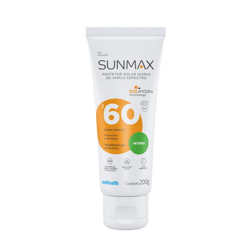 Protetor Solar Amplo Espectro Intense FPS 60 com Vitamina E Sunmax 200g