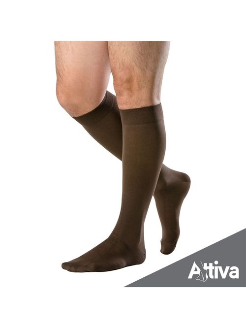 Meia ¾ Panturrilha Attiva Alta Compressao 20-30 Mas Fechada Marrom Tamanho P Cor MARROM P