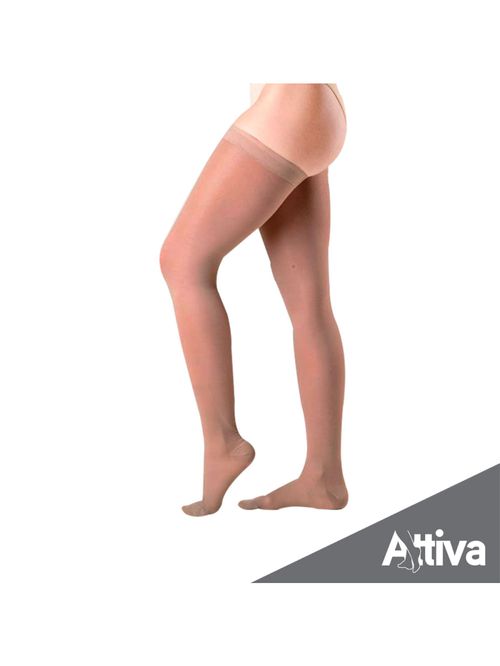 Meia Coxa 7/8 Attiva Media Compressao 18-21 Fem Fechada Natural Escuro Tamanho G Cor NATURAL ESCURO G