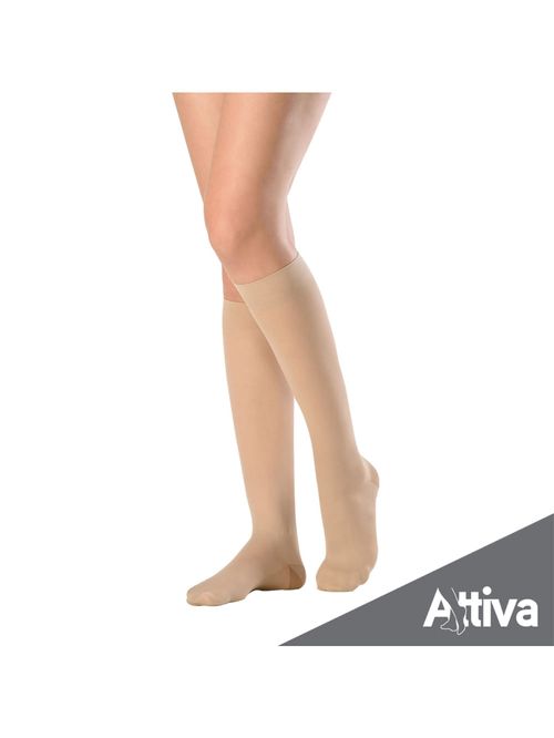 Meia ¾ Panturrilha Attiva Media Compressao 18-21 Fem Fechada Natural Tamanho M Cor NATURAL M