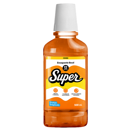 Enxaguante bucal Super 12h Frutas Tropicais Bucal - 500ml