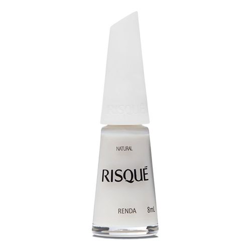 Esmalte cremoso Natural Renda Branco Natural Novo Renda 8ml Risque