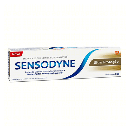 Creme Dental Ultra Proteção 50g Fluoreto de Sódio e Nitrato de Potássio Sensodyne