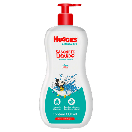 Sabonete Líquido Huggies Extra Suave para bebê – 600ml