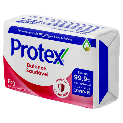 Sabonete Barra Antibacteriano Balance Saudável 85g Óleo de Linhaça Protex