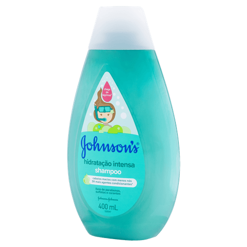 Shampoo Infantil Hidratação Intensa 400 ml Chega de Lágrimas Johnson's Hidratação Suave