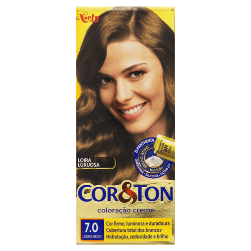 Tintura Niely Cor&Ton Louro Médio 7.0 - 180g