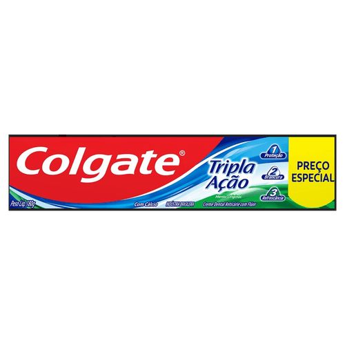 Creme Dental Tripla Ação 180g + 140g Menta Original Colgate