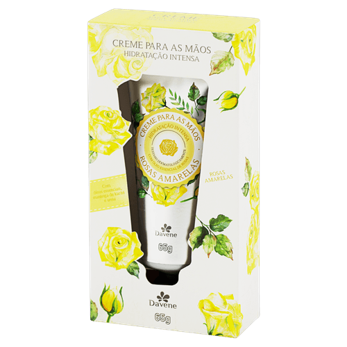 Creme Para Mãos Rosa Amarelas 65G - Davene