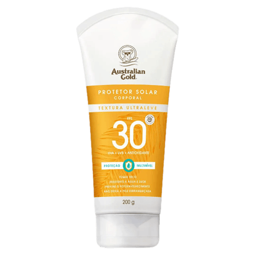 Protetor Solar Australian Gold Textura Utraleve FPS 30 200g