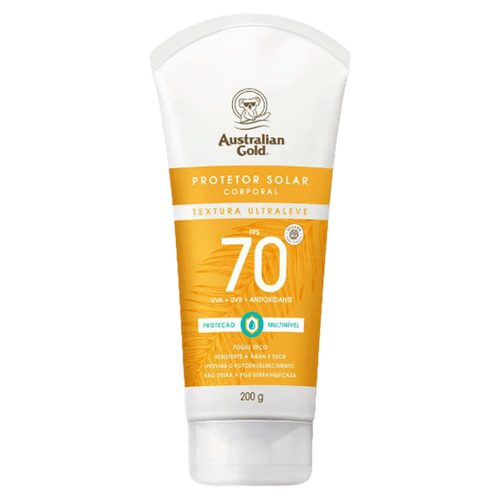 Protetor Solar Australian Gold Textura Utraleve FPS70 200g
