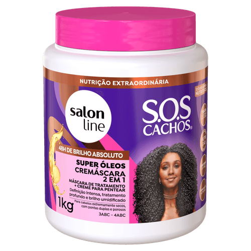 Creme Máscara Salon Line Sos Nutritivo 2X1 1Kg - Salon Line Sos