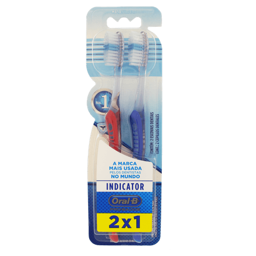 Escova de Dente Manual Indicator Plus 40 2 Unidades Adulto Oral-B
