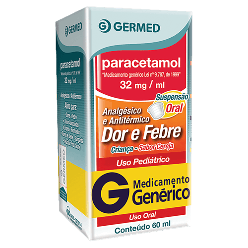 Analgésico Paracetamol Genérico Germed 32mg Solução Oral 60ml