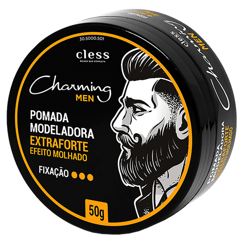 Pomada Modeladora Extraforte Efeito Molhado Charming Men Pote 50g