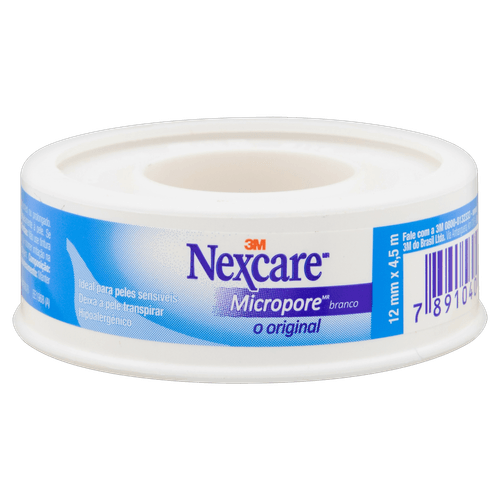 Esparadrapo Nexcare Fita Micropore Branco 12Mmx4,5Mt - Nexcare
