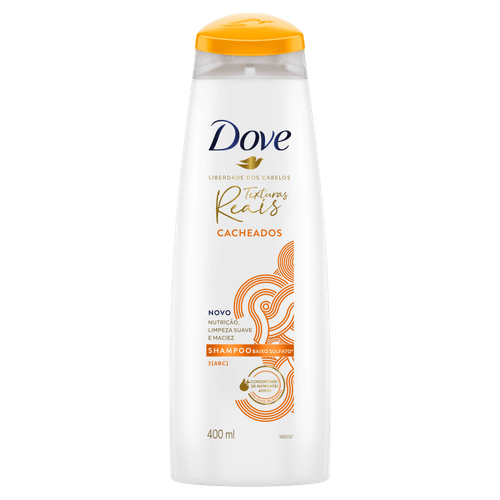 Shampoo Dove Texturas Reais Cacheados Frasco 400ml