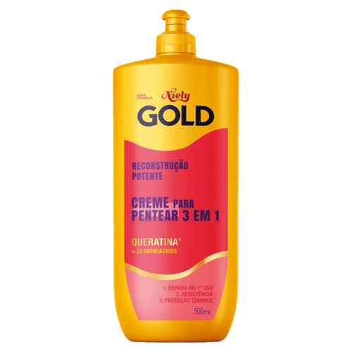 Creme para Pentear Niely Gold Reconstrução Potente - 500ml