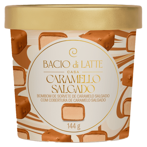 Bombom de Sorvete Bacio di Latte Caramelo Salgado - 144g
