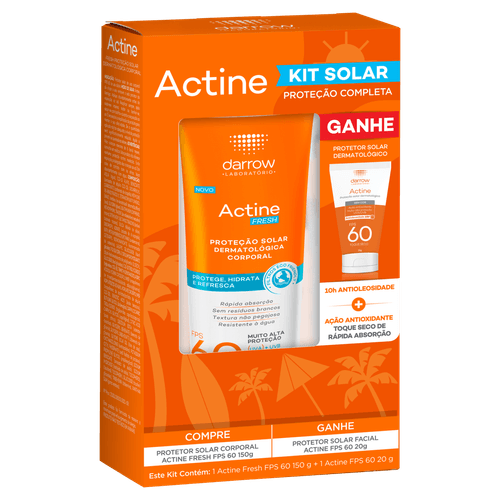 Kit Darrow Protetor Solar Actine Fresh Corporal 150g + Facial FPS60 - 20g