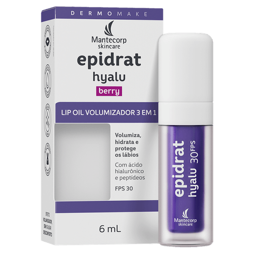 Lip Oil Berry Mantecorp Skincare Epidrat Hyalu - 6ml