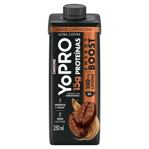 Suplemento Alimentar Yopro+ Energy Boost Cappuccino - 250ml