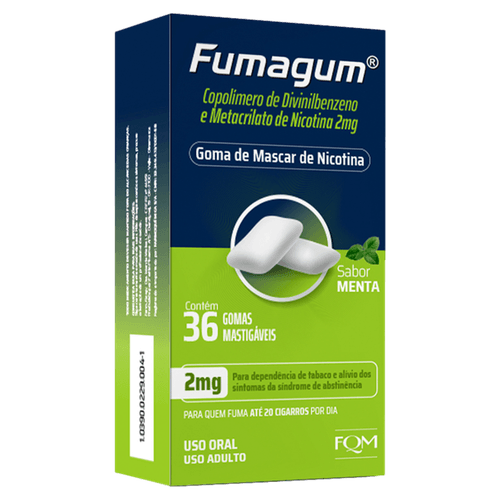 Fumagum 2mg Menta - 36 Gomas Mastigáveis